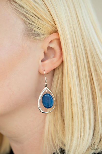 Seasonal Simplicity Blue Earring - Paparazzi Accessories