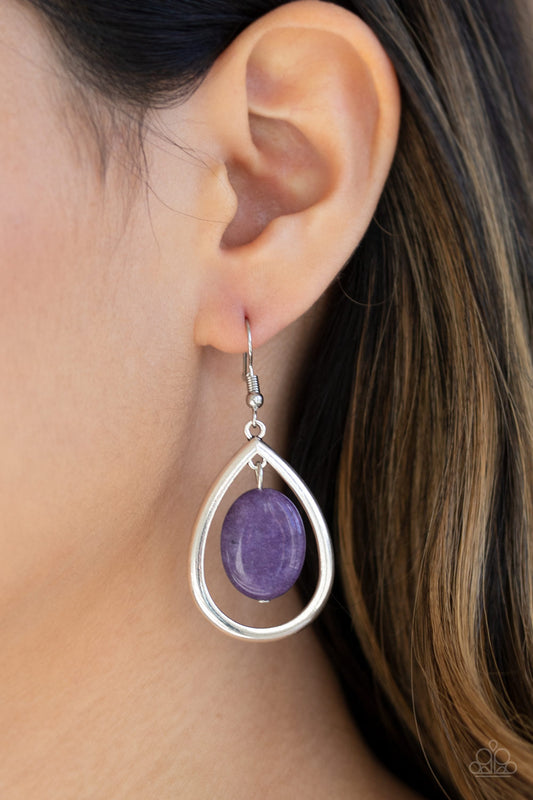 Seasonal Simplicity Purple Earring - Paparazzi Accessories