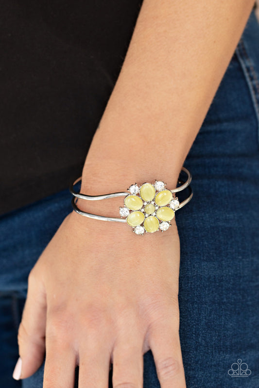 Garden Extravagance Yellow Cuff Bracelet - Paparazzi Accessories