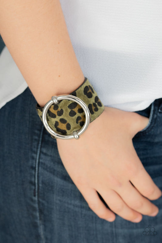 Asking FUR Trouble Green Bracelet - Paparazzi Accessories