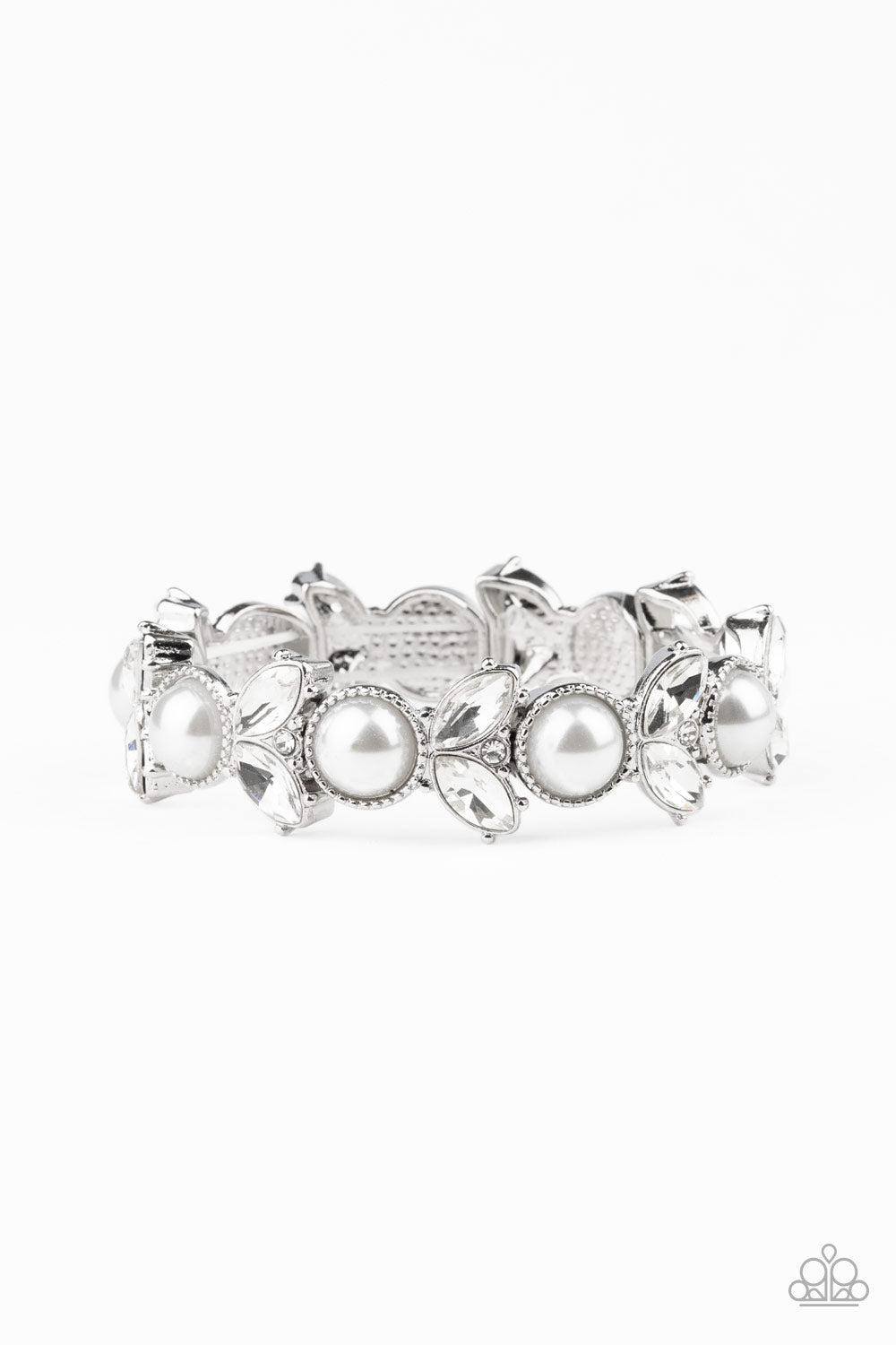 Opulent Oasis White Bracelet - Paparazzi Accessories