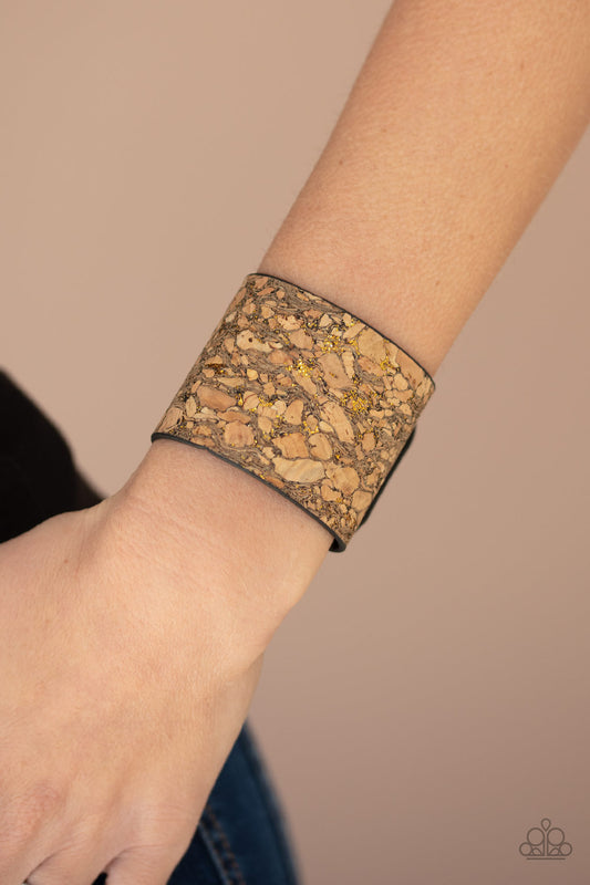 Cork Congo Brass Bracelet - Paparazzi Accessories