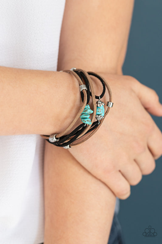 Rocky Mountain Rebel Blue Bracelet - Paparazzi Accessories