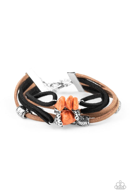 Rocky Mountain Rebel Orange Bracelet - Paparazzi Accessories