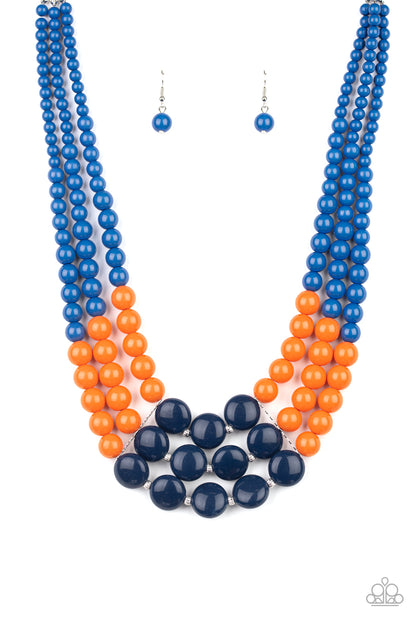 Beach Bauble Blue Necklace - Paparazzi Accessories