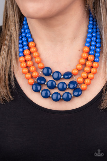 Beach Bauble Blue Necklace - Paparazzi Accessories