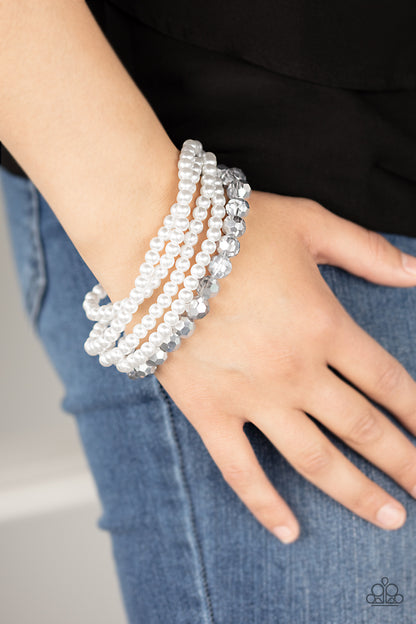 Refined Renegade White Bracelet - Paparazzi Accessories