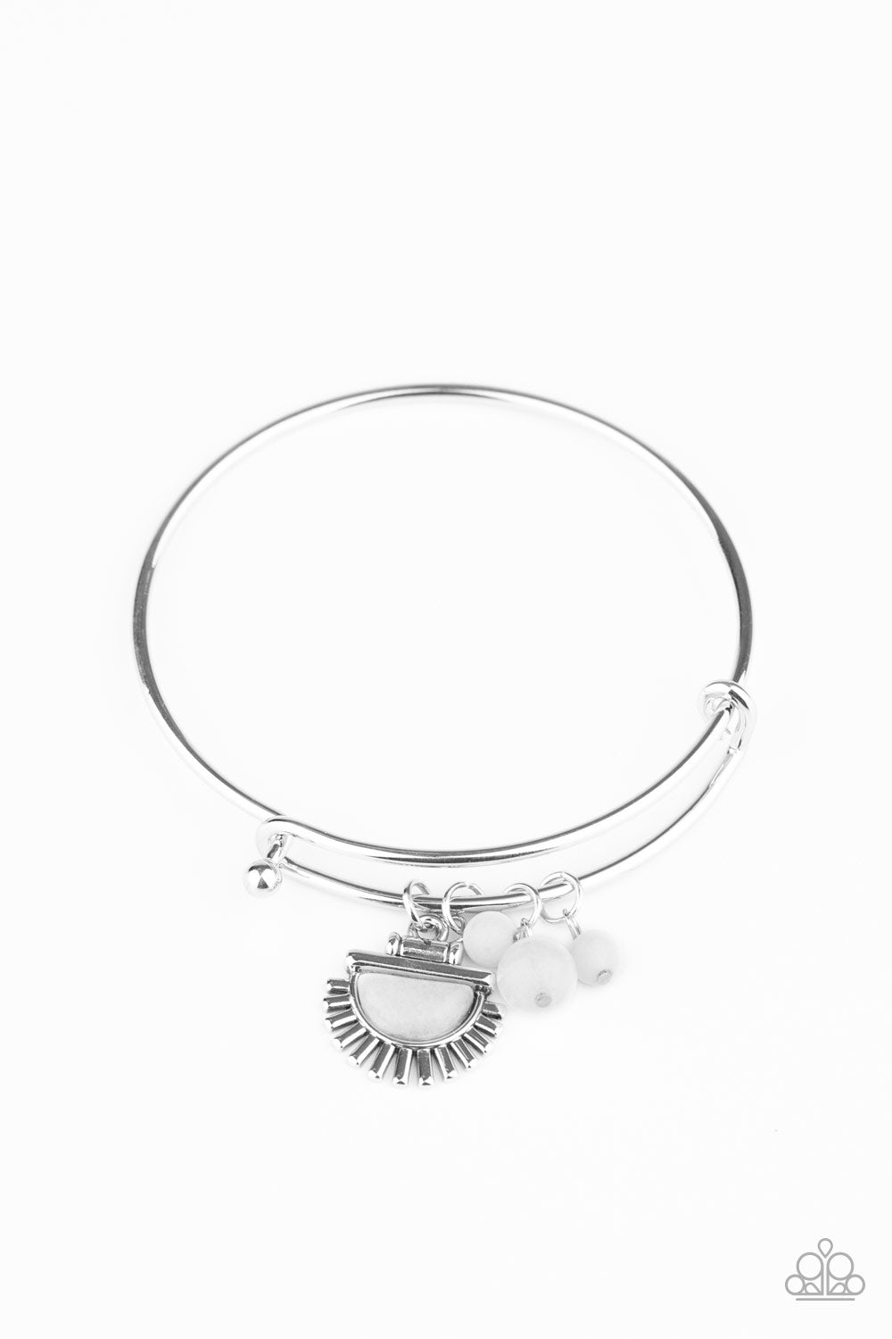 Mind, Body, and SOL White Bracelet - Paparazzi Accessories