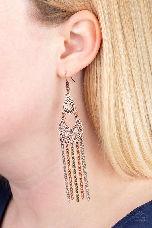 Insane Chain Multi Earring - Paparazzi Accessories