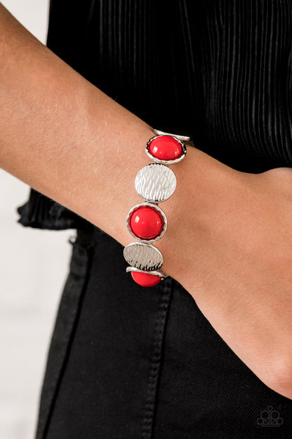 Boardwalk Boho Red Bracelet - Paparazzi Accessories