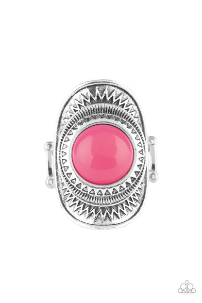 Sunny Sensations Pink Ring - Paparazzi Accessories