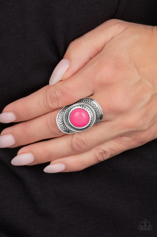 Sunny Sensations Pink Ring - Paparazzi Accessories