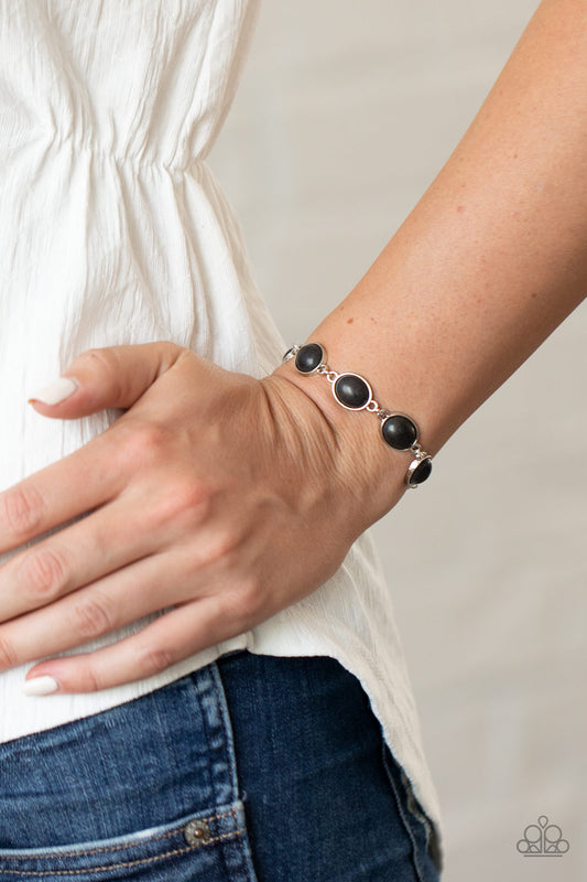 Nice Stonework Black Bracelet - Paparazzi Accessories