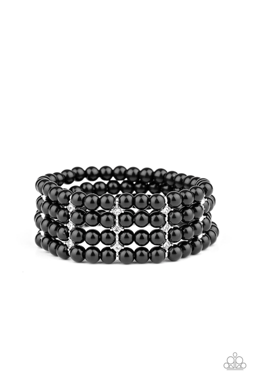 Stacked To The Top Black Bracelet - Paparazzi Accessories
