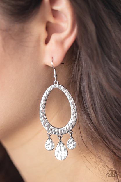 Taboo Trinket Silver Earring - Paparazzi Accessories