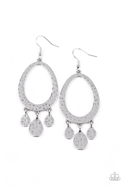 Taboo Trinket Silver Earring - Paparazzi Accessories