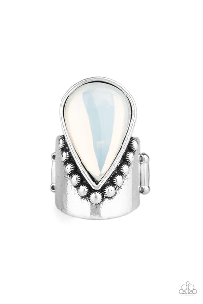 Opal Mist White Ring - Paparazzi Accessories