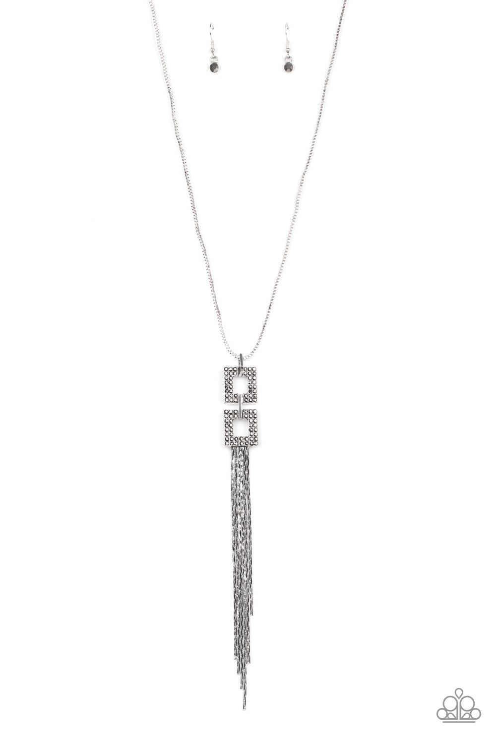 Times Square Stunner Silver Necklace - Paparazzi Accessories