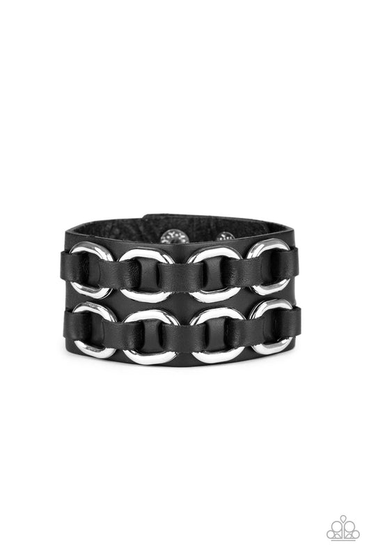 Throttle It Out Black Urban Bracelet - Paparazzi Accessories