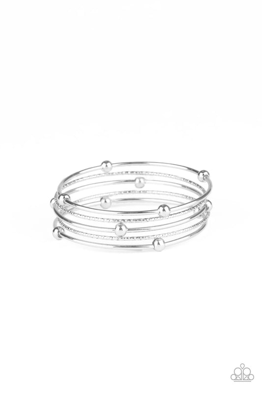 Stellar Orbit Silver Bracelet - Paparazzi Accessories