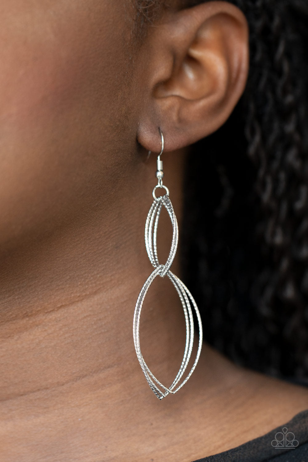 Endless Echo Silver Earring - Paparazzi Accessories