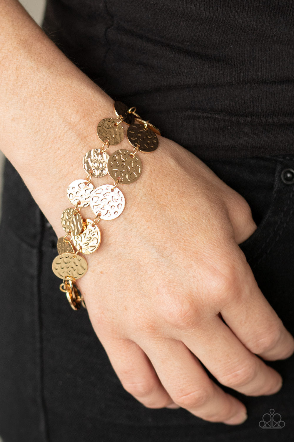 Rooted To The SPOTLIGHT Gold Bracelet - Paparazzi Accessories