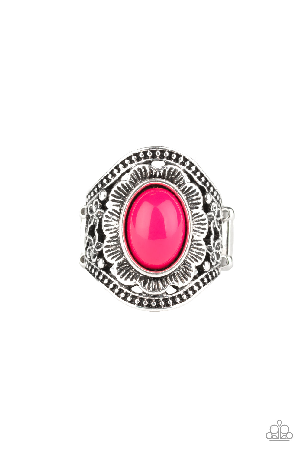 Garden Tranquility Pink Ring - Paparazzi Accessories