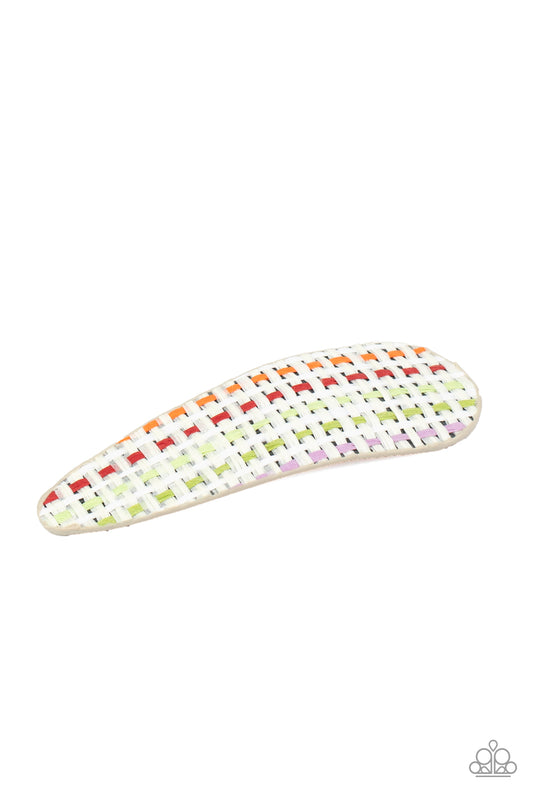 Cant HAIR Myself Think White Hair Clip - Paparazzi Accessories