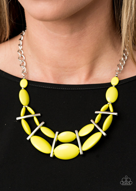 Law of the Jungle Yellow Necklace - Paparazzi Accessories
