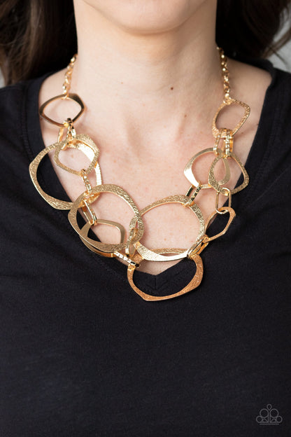 Salvage Yard Gold Necklace - Paparazzi Accessories