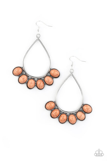 Stone Sky Brown Earring - Paparazzi Accessories