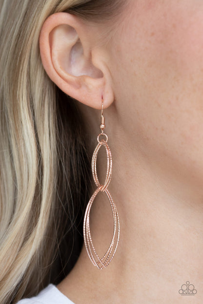 Endless Echo Rose Gold Earring - Paparazzi Accessories