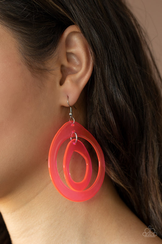 Show Your True NEONS Pink Earring - Paparazzi Accessories