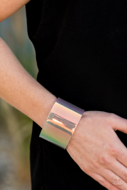 Holographic Aura Multi Cuff Bracelet - Paparazzi Accessories