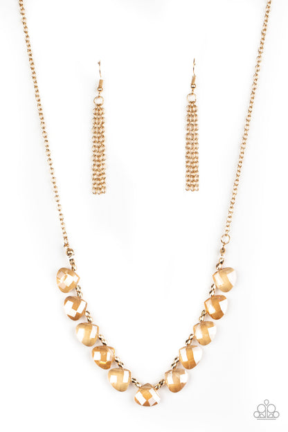 Catch a Fallen Star Gold Necklace - Paparazzi Accessories