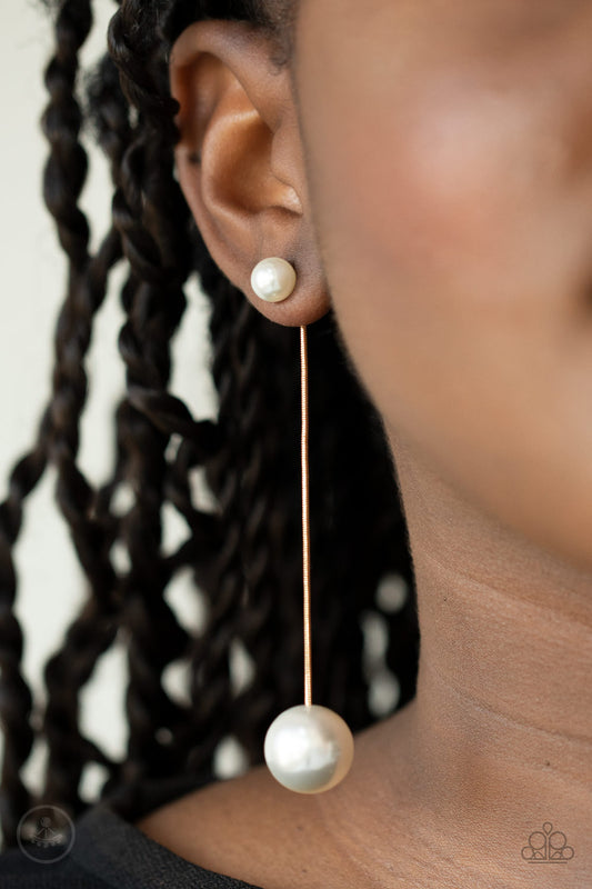 Extended Elegance Gold Earring - Paparazzi Accessories