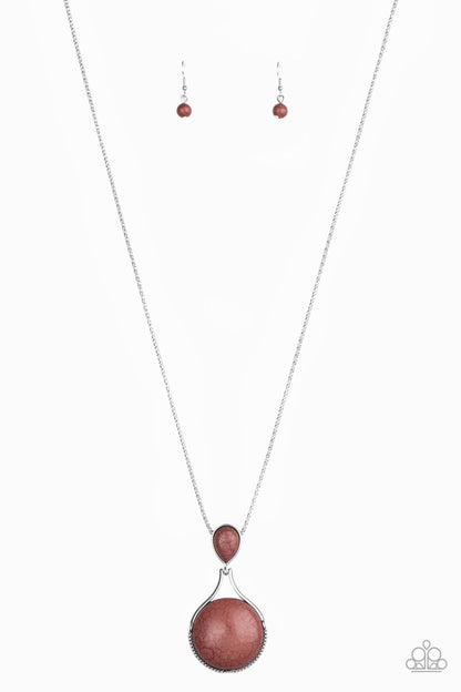 Desert Pools Brown Necklace - Paparazzi Accessories