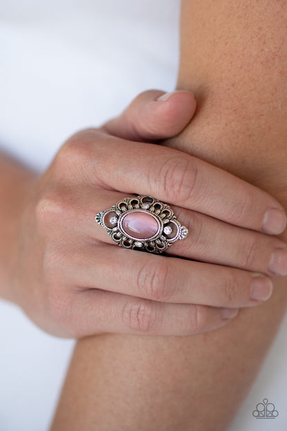 Elegantly Enchanted Pink Ring - Paparazzi Accessories