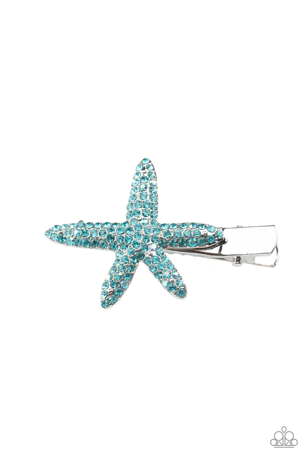 Wish On a STARFISH Blue Hair Clip - Paparazzi Accessories