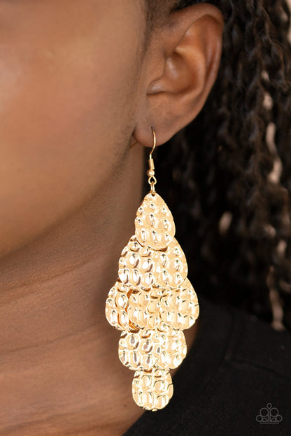 Instant Incandescence Gold Earring - Paparazzi Accessories