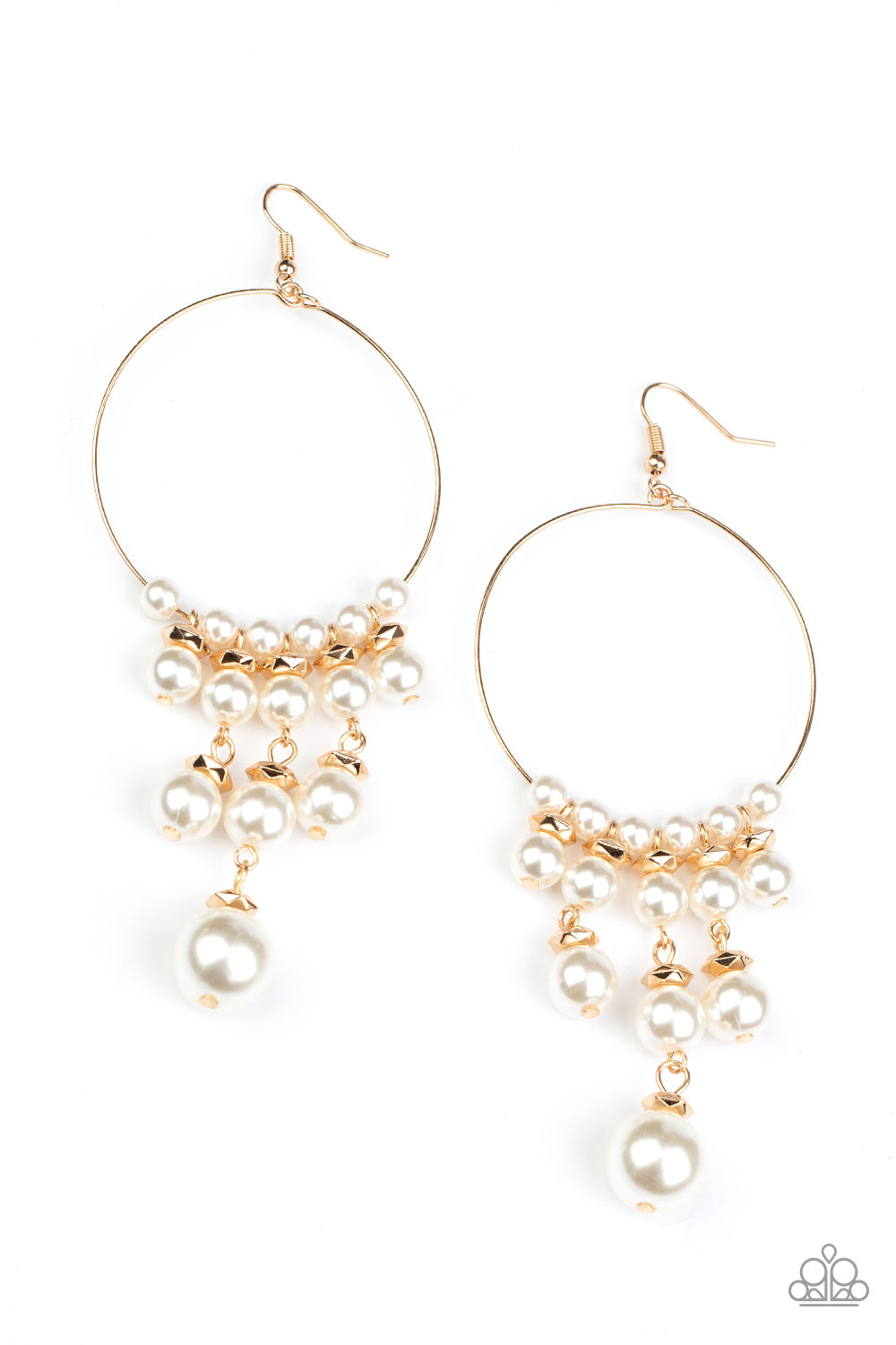 Working The Room Gold Earring - Paparazzi Accessories