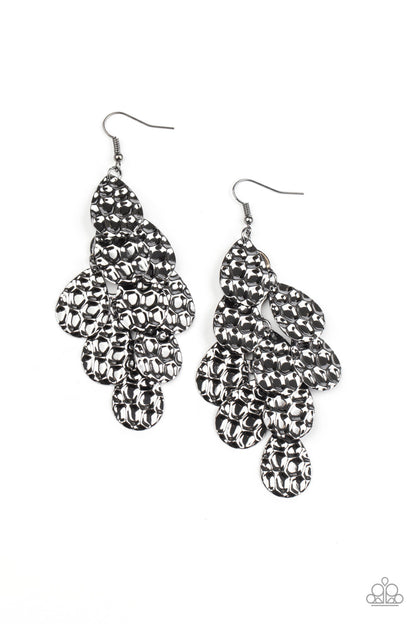 Instant Incandescence Black Earring - Paparazzi Accessories
