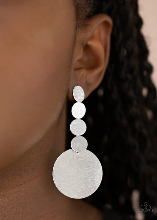 Idolized Illumination Silver Earring - Paparazzi Accessories