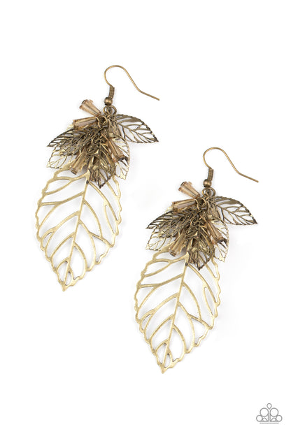 Instant Re-LEAF Brass Earring - Paparazzi Accessories