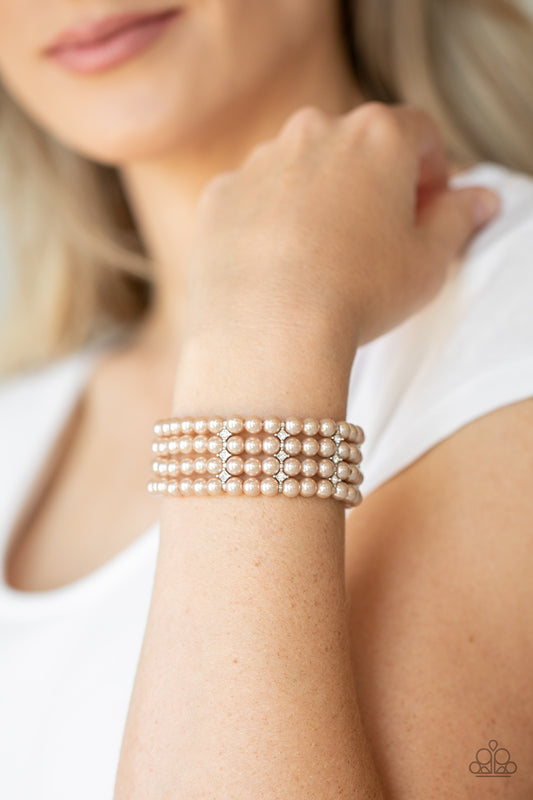 Stacked To The Top Brown Bracelet - Paparazzi Accessories