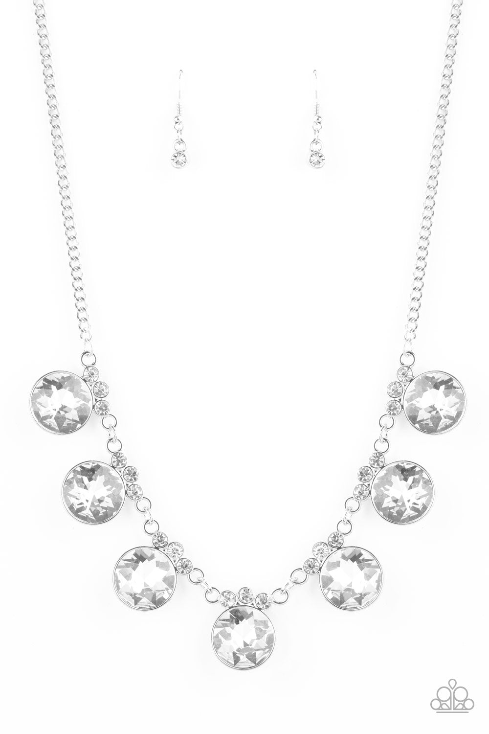 GLOW-Getter Glamour White Necklace - Paparazzi Accessories