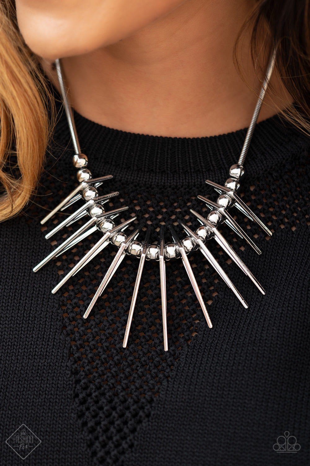 Fully Charged Silver Necklace - Paparazzi Accessories