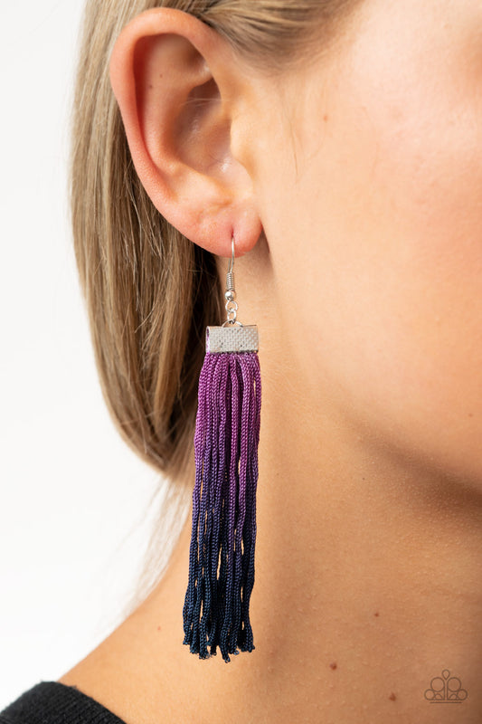 Dual Immersion Purple Earring - Paparazzi Accessories