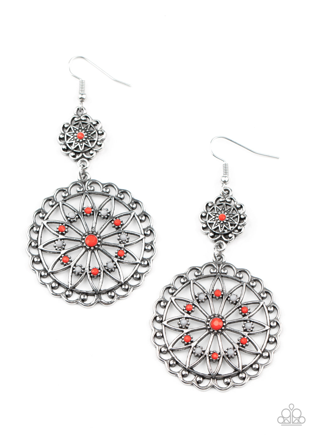 Beaded Brilliance Red Earring - Paparazzi Accessories