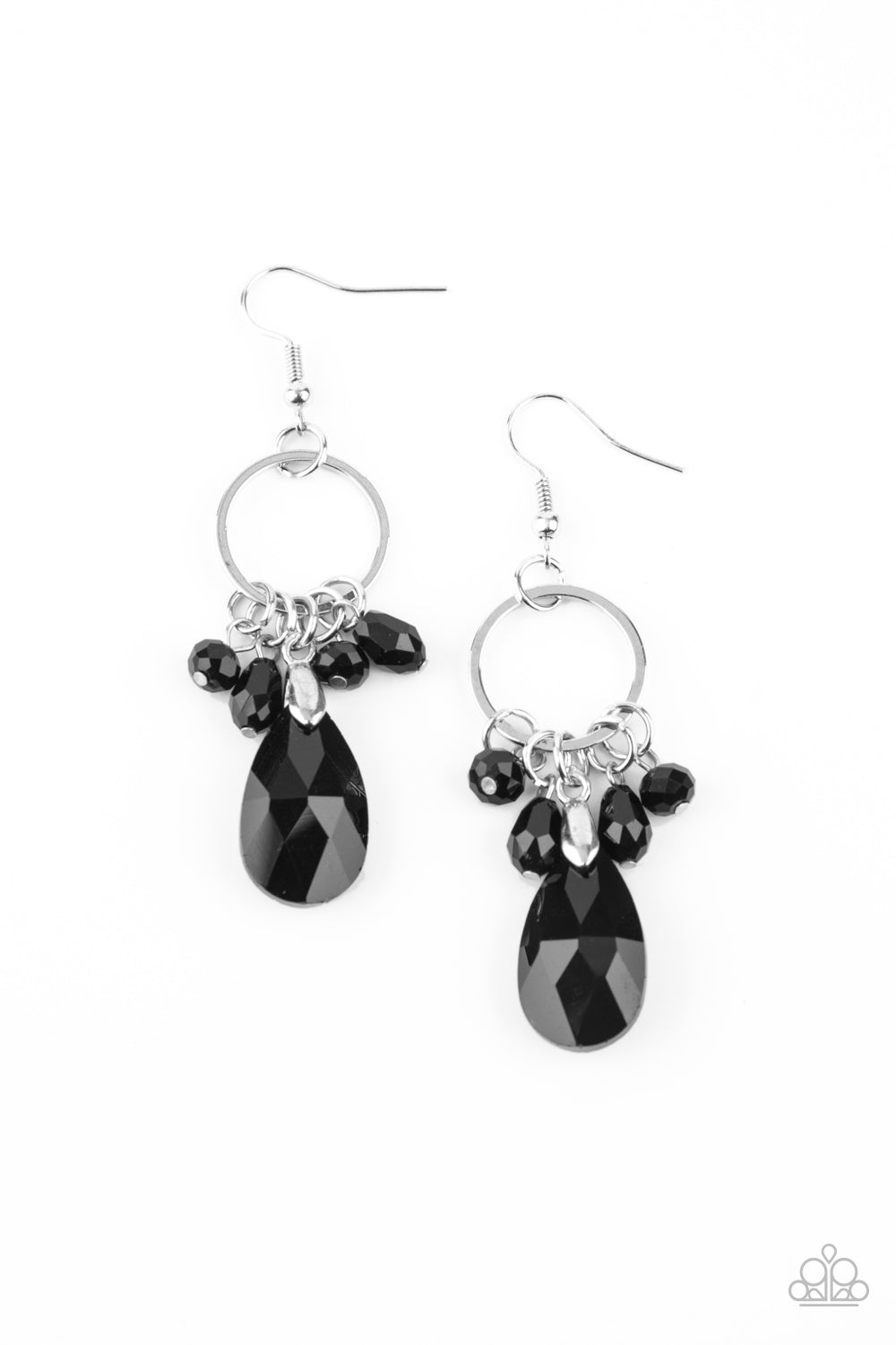 Unapologetic Glow Black Earring - Paparazzi Accessories